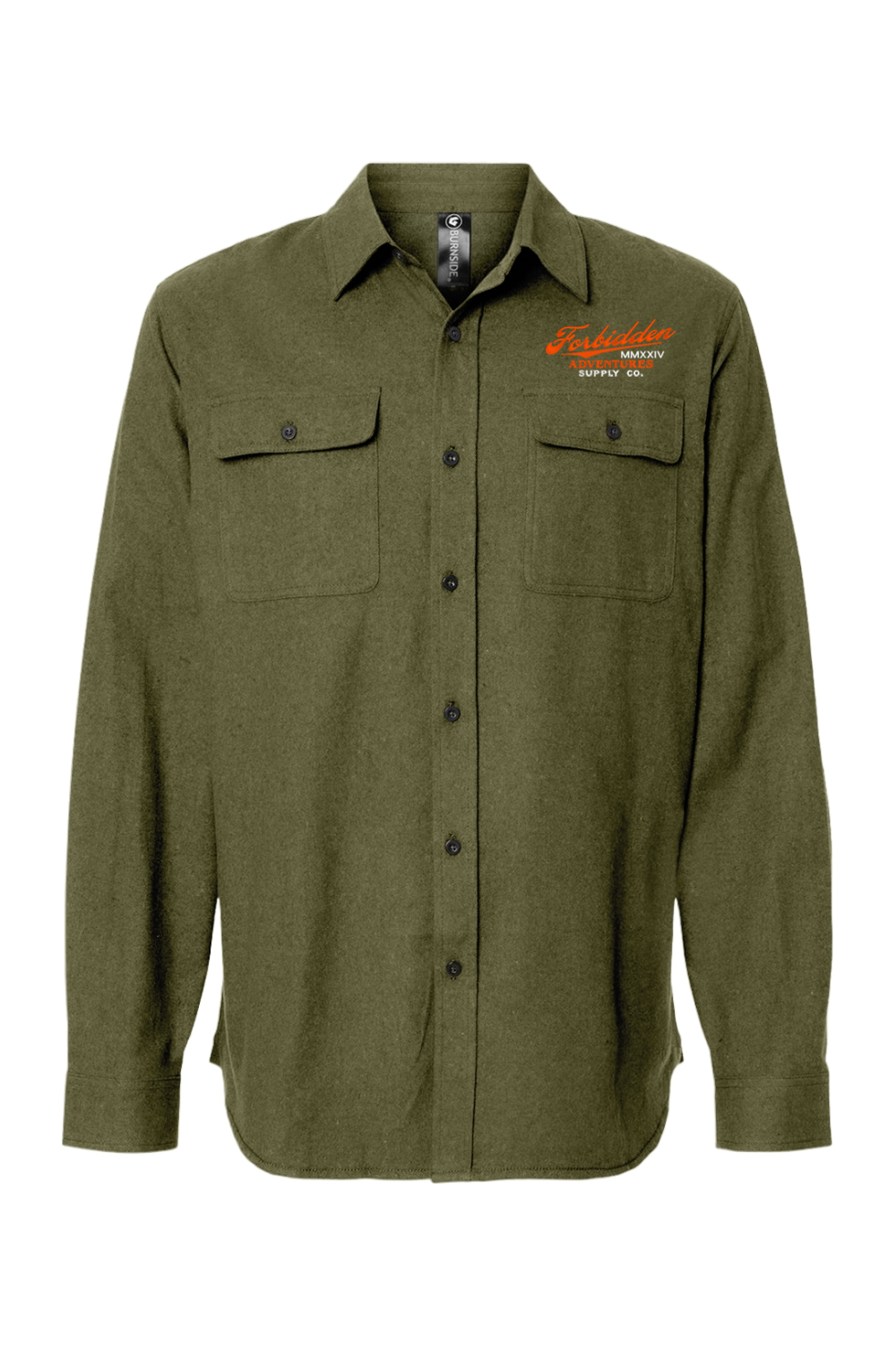 MMXXIV Solid Long Sleeve Flannel Shirt